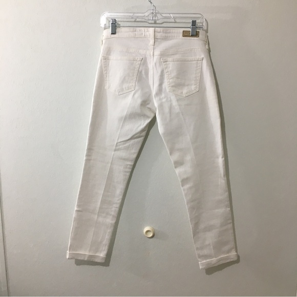 AG Adriano Goldschmeid White Stevie Roll Up Slim Straight Jeans. NWOT New sz 28 - Picture 5 of 7